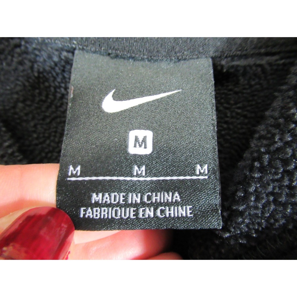 Nike Therma Taping Pullover Hoodie Sweatshirt Women Medium Black Pockets AV5903 - Picture 5 of 8